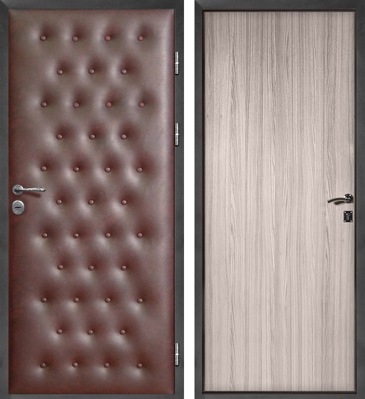 Дверь ЛД-275 серый ламинат-панель