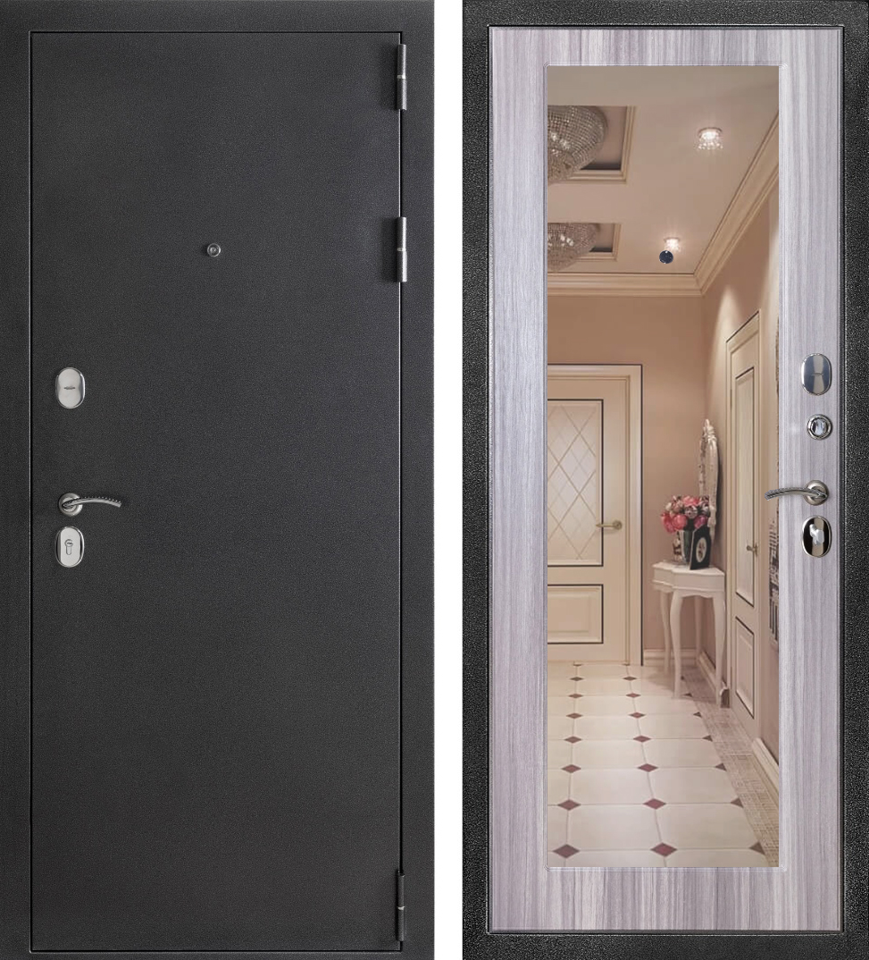 Металлическая дверь в квартиру ЛД-860 серый/серый бук