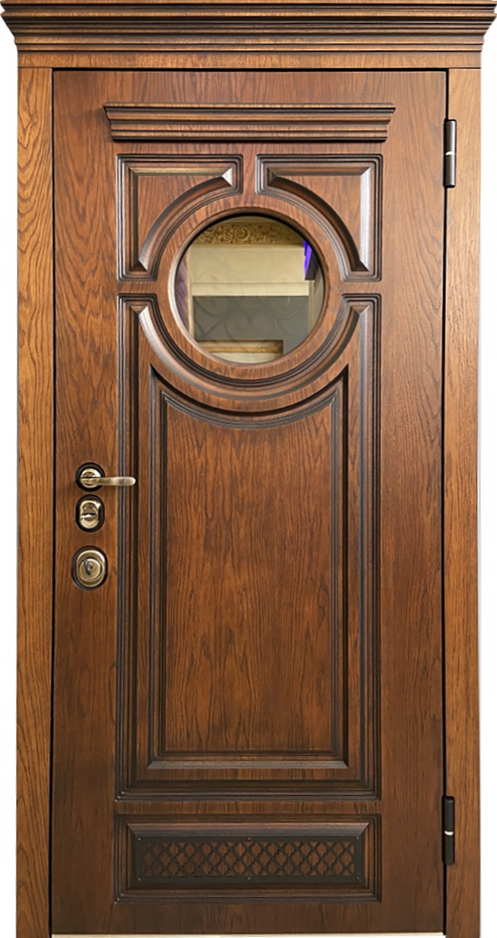 Входная металлическая дверь с шумоизоляцией утепленная со стеклом ЛД-830